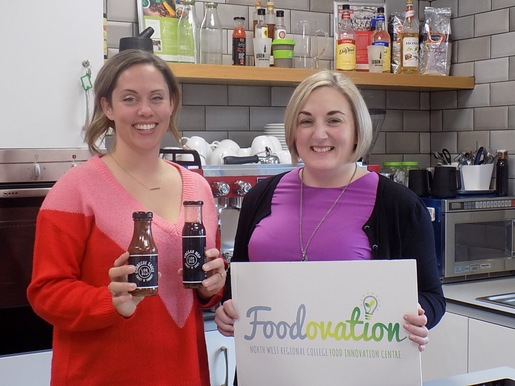 Emily McCorkell owner of Lo&Slo with NWRC Foodovation Centre Manager Stella Graham. Emily has been chosen to showcase her award-winning products in 200 Lidl stores throughout Ireland this year as part of the Lidl ‘Kickstart Supplier Development’ programme.