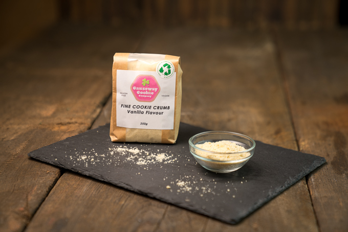 Causeway Cookie Company fine cookie crumb with vanilla flavouring. Causeway Cookie Company were supported by NWRC Foodovation Centre to develop this product.