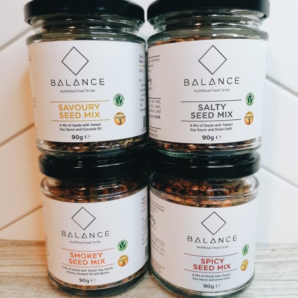 Balance to Go range of savoury, salty, smokey and spicy seed mixes